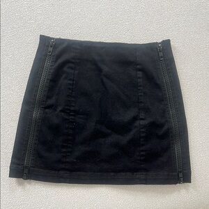 Carmar black denim mini skirt